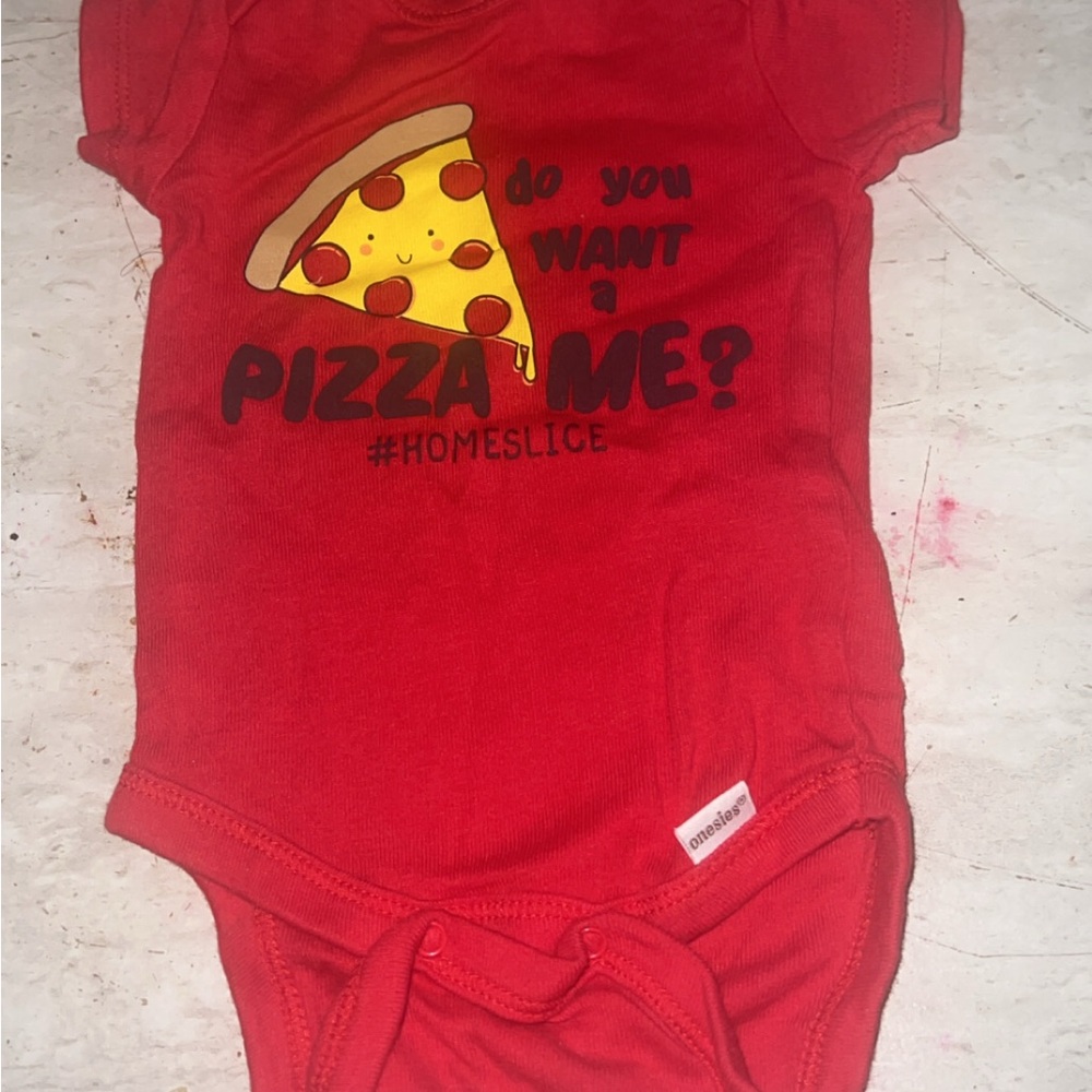 OshKosh B'gosh Red Pizza Slice Bodysuit